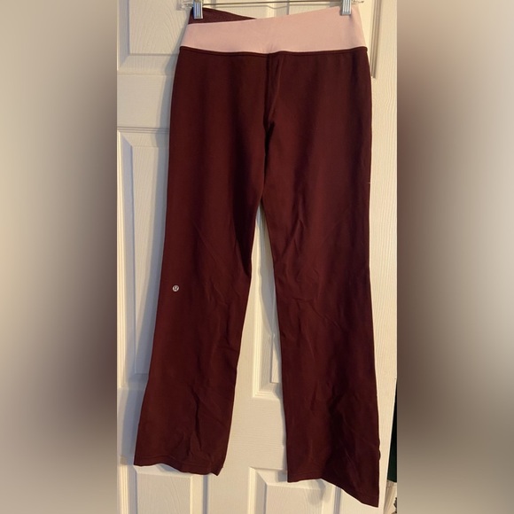 Lululemon Burgundy Yoga Pants - Picture 1 of 4